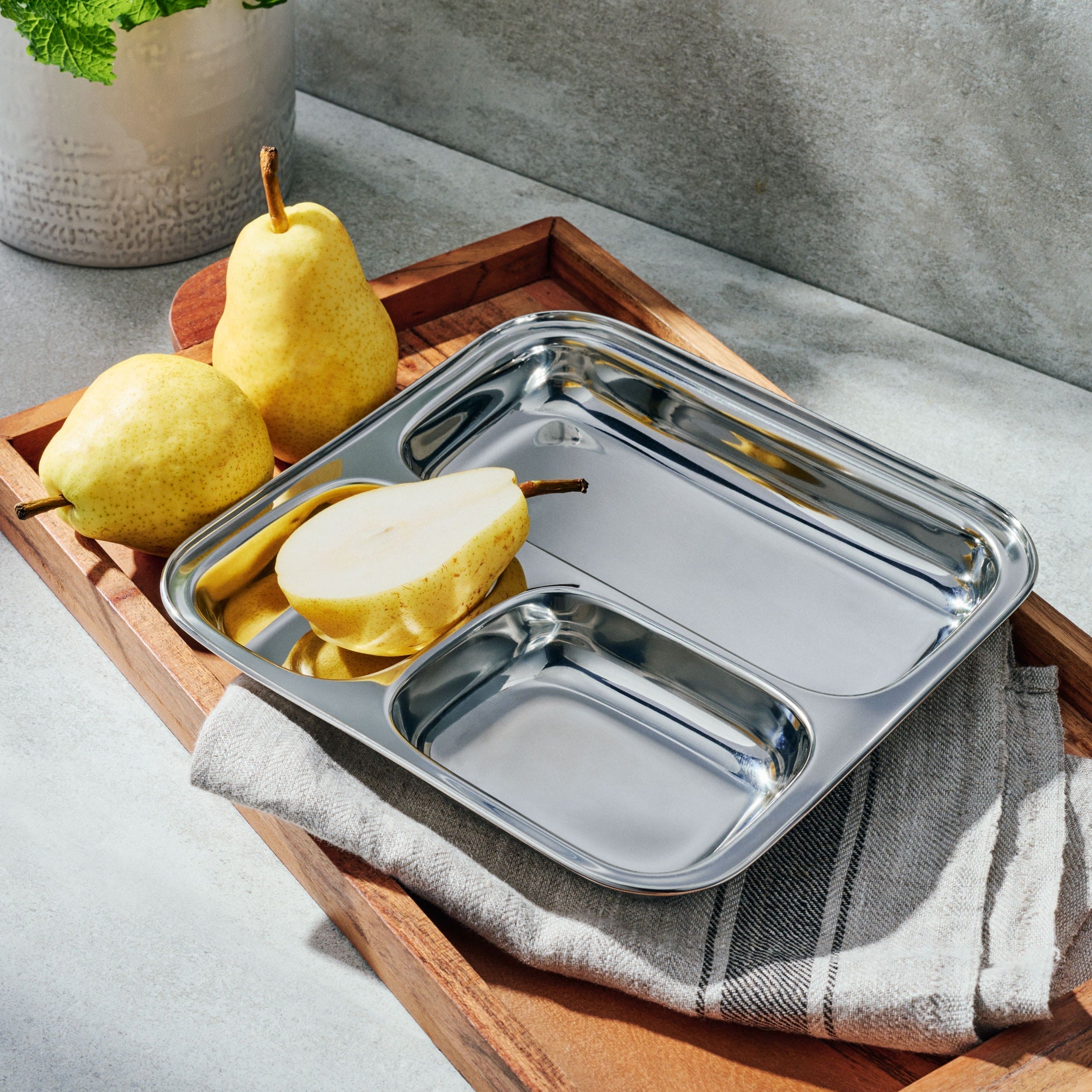 Small 3-Section Plate | Kid-Friendly Divided Tray