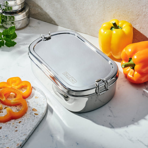 Large Oval with Clips | Stainless Steel Food Container