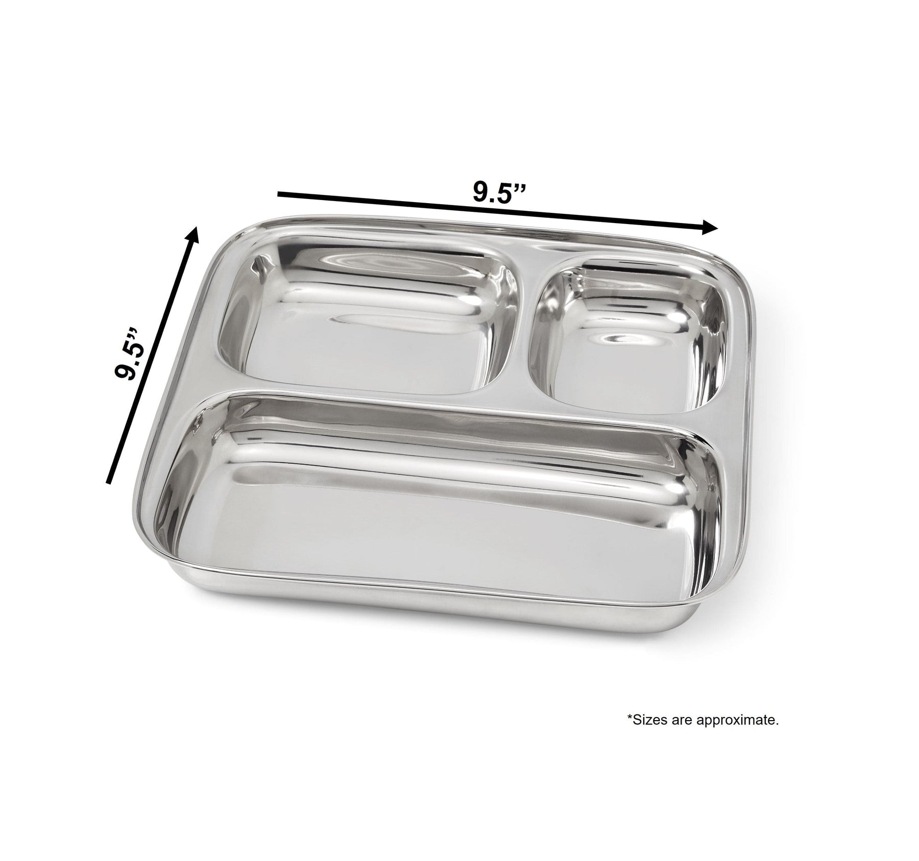 Sectioned Plate - Large | DALCINI Stainless Steel – Dalcini Stainless