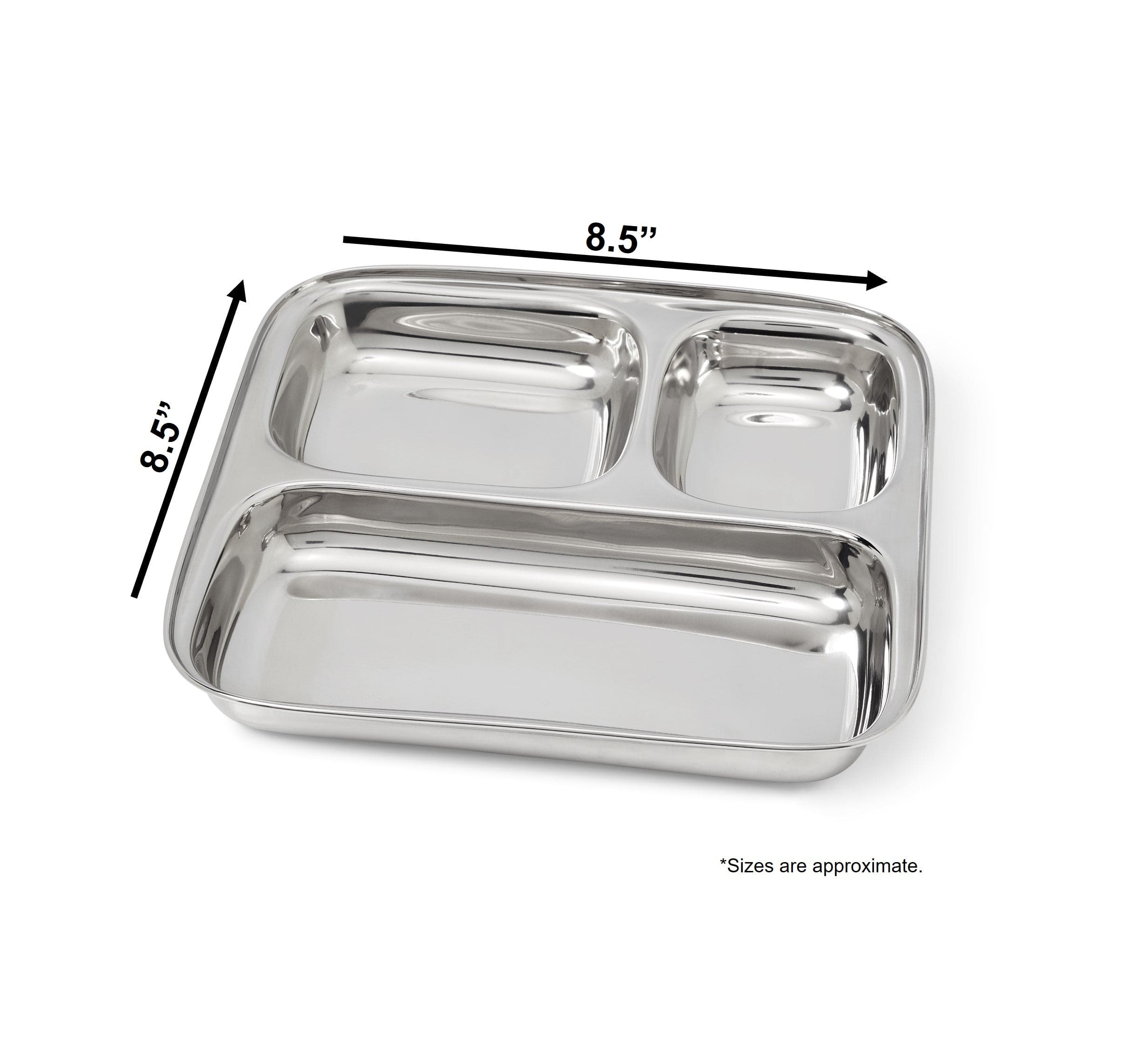 Small 3-Section Plate | Kid-Friendly Divided Tray