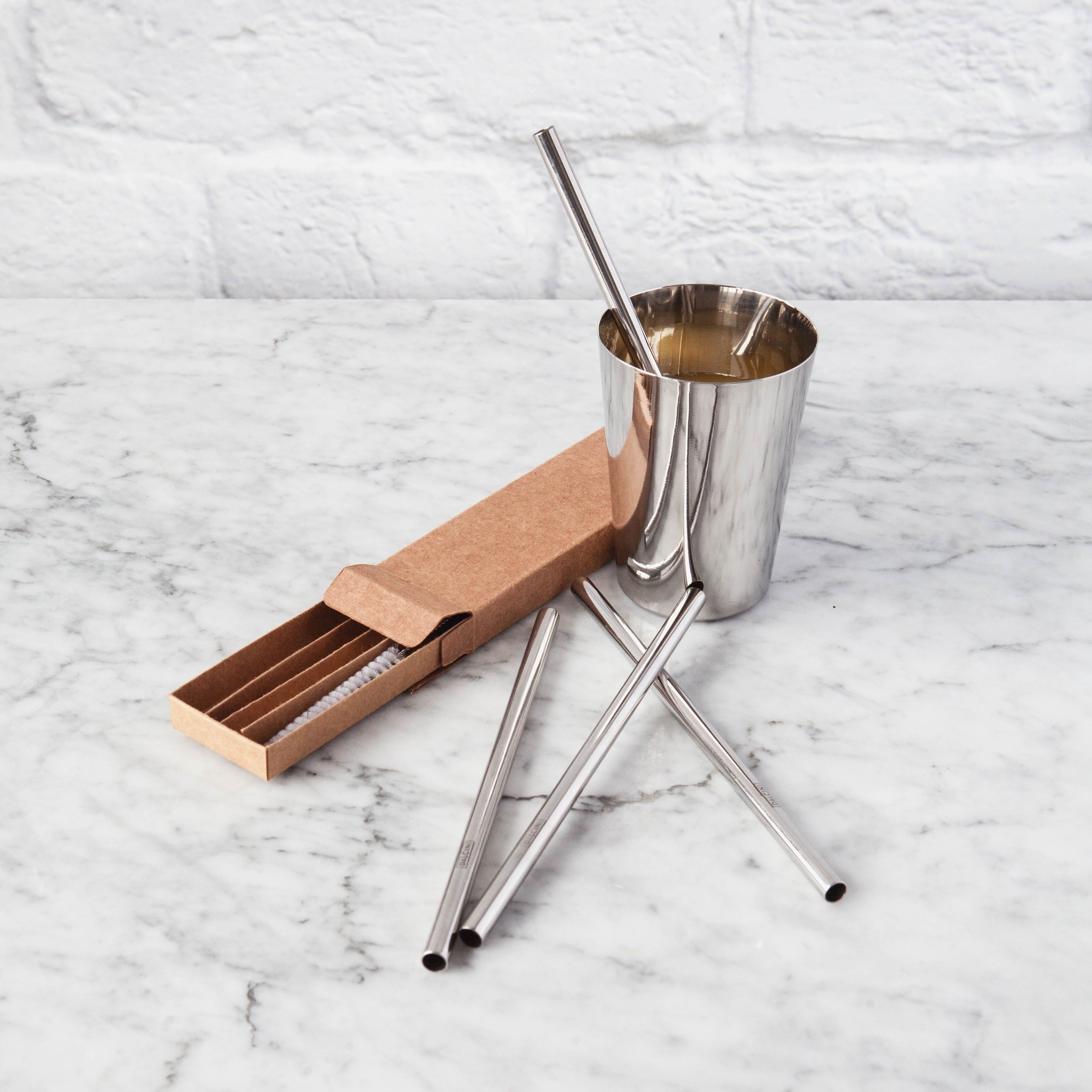 Stainless steel straw set (5 pcs) - DALCINI Stainless