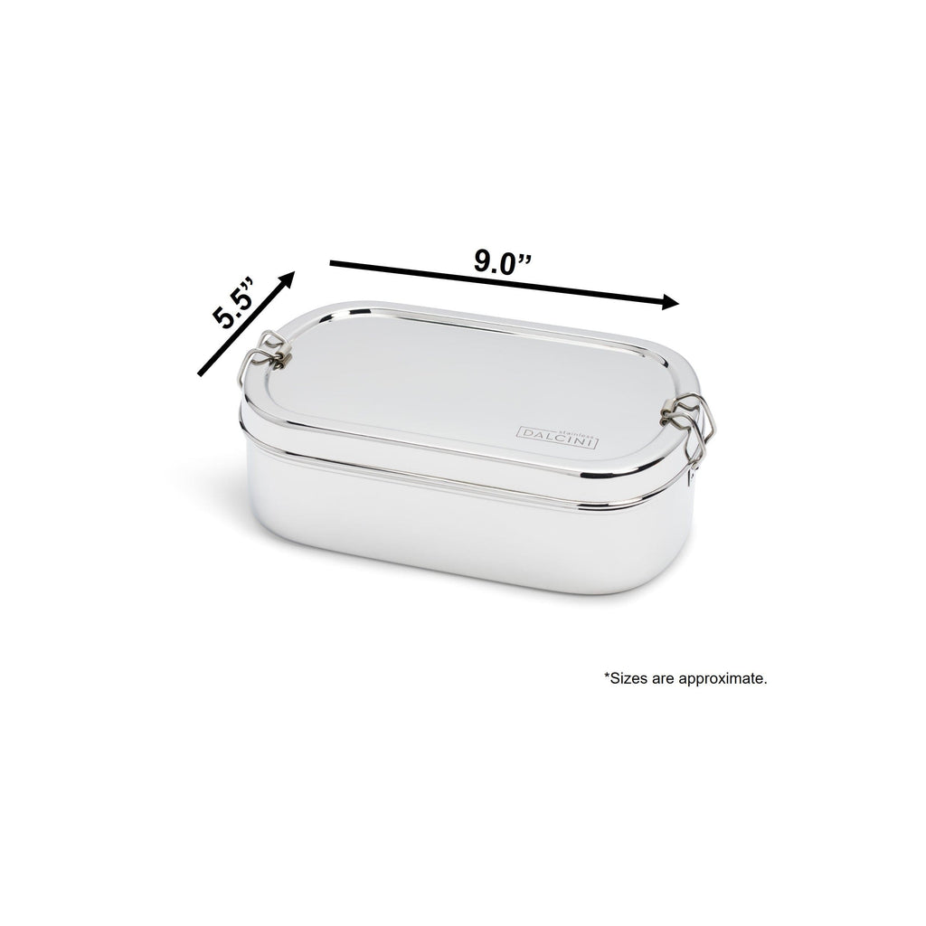 Large Oval with Clips | Stainless Steel Food Container